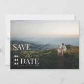 Moderne stijlvolle typografie Sparen de Foto van d Save The Date (Voorkant)