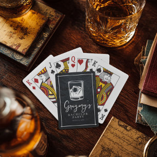 Moderne stijlvolle vrijgezellenfeest pokerkaarten
