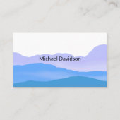 Moderne, stijlvolle Waterverf Blue Abstract minima Visitekaartje (Voorkant)