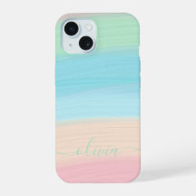 Moderne stijlvolle waterverf regenboog monogram