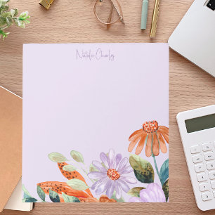 Moderne Stijlvolle  Wildflower Bloemen Notitieblok