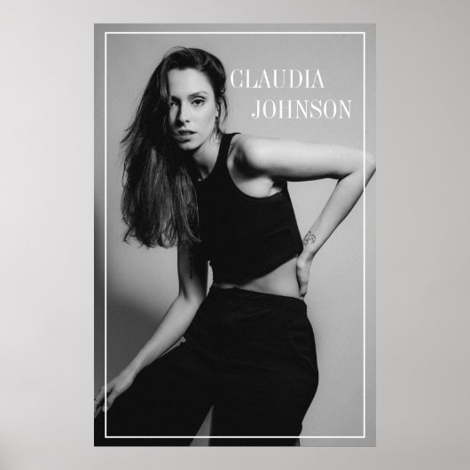 Moderne stijlvolle zwart-wit foto poster (Voorkant)