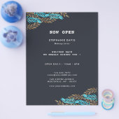 Moderne, stijlvolle zwarte Gold Business Flyer (Enkel)