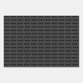 Moderne & Stijlvolle Zwarte Hangende Driehoeken op Inpakpapier Vel (Voorkant 3)