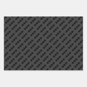 Moderne & Stijlvolle Zwarte Hangende Driehoeken op Inpakpapier Vel (Voorkant 2)