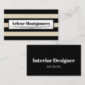 Moderne, stijlvolle zwarte tapes visitekaartje (Voorkant / Achterkant)