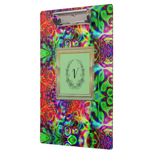 Moderne stille monogram patronen Winter Party Klembord (Links)