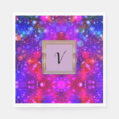 Moderne stille monogram patronen Winter Party Servet (Voorkant)