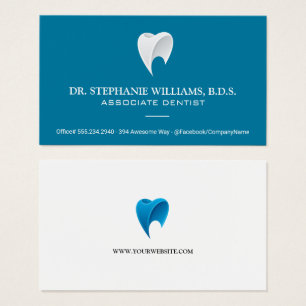 Moderne stilstaande tooth Logo   Tand Visitekaartje