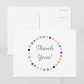 Moderne Stippen Bedankkaart Briefkaart (Voorkant / Achterkant)