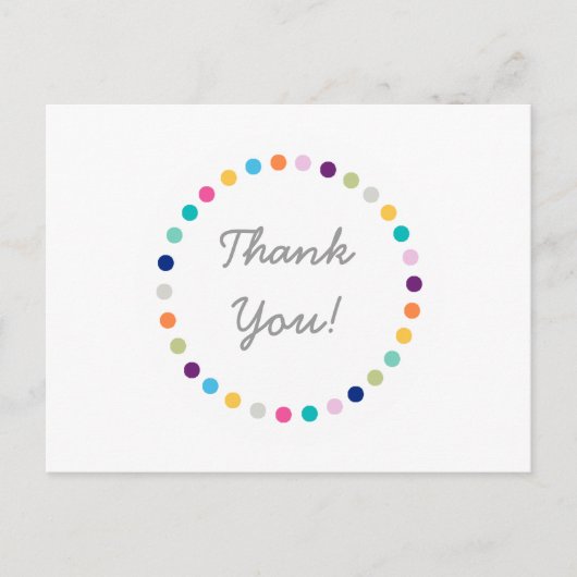 Moderne Stippen Bedankt Ansichtkaart Briefkaart (Voorkant)