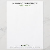 Moderne Stippen Chiropractic Letterhead Persoonlijk Briefhoofd (Voorkant)