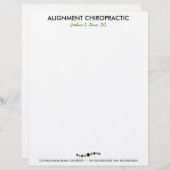 Moderne Stippen Chiropractic Letterhead Persoonlijk Briefhoofd (Voorkant / Achterkant)