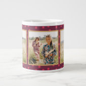 Moderne Stippen drie foto Extra Grote Beker (Voorkant)