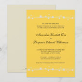 Moderne Stippen en rietbruiloft (geel) Kaart (Voorkant / Achterkant)