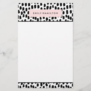 Moderne Stippen   gepersonaliseerd briefpapier