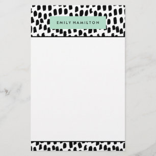 Moderne Stippen gepersonaliseerd briefpapier