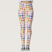 Moderne Stippen uit de middeleeuwen, multi-kleuren Leggings (Voorkant)