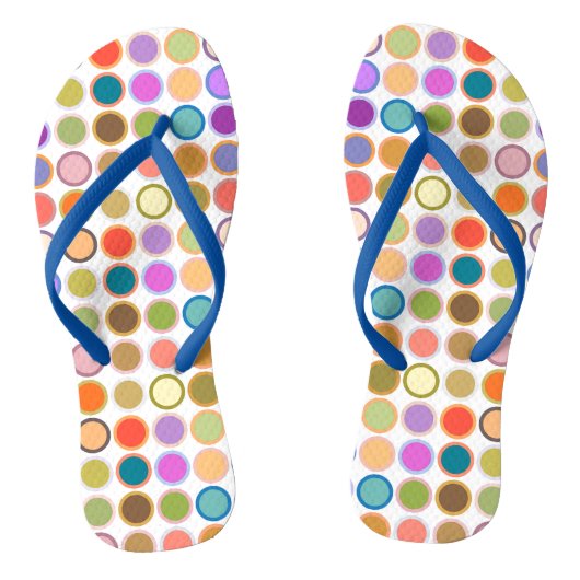 Moderne Stippen uit de middeleeuwen, multi-kleuren Teenslippers (Voetbed)