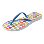 Moderne Stippen uit de middeleeuwen, multi-kleuren Teenslippers (Schuin)