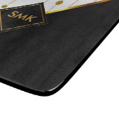 Moderne Stippen voor zwart, wit en goud Snijplank (Hoek)