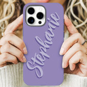 Moderne Stof Paarse Minimaal Script Naam Case-Mate iPhone Case