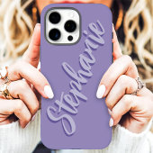 Moderne Stof Paarse Minimaal Script Naam Case-Mate iPhone Case