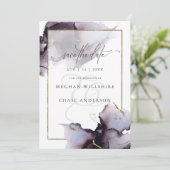 Moderne Stof Plum Wine Abstracte Waterverf (Staand voorkant)