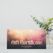 Moderne Stof Roze Certificaat Cadeaubon (Staand voorkant)