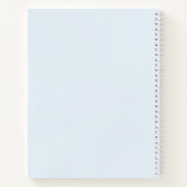 Moderne Stofblauwe Gouden Script Monogram Recept Notitieboek (Achterkant)