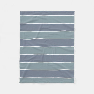 Moderne stoffige blauwe groene strepen fleece deken