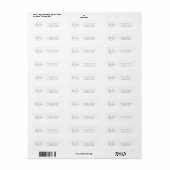 Moderne stoffige lila script monogram etiket (Full Sheet)