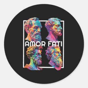 Moderne stoïcisme filosofie Oude Griekse stoïcijn Ronde Sticker