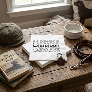 Moderne Stout Labrador Typografie Grafisch Servet