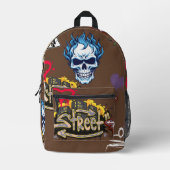 Moderne straatkunst illustraties Spooky monster Bedrukte Rugzak (Voorkant)