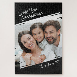 Moderne Straatkunst Voeg Je Foto Toe Oma Lief Van Legpuzzel