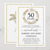 Moderne strand Boho 50ste huwelijksverjaardagsfees Kaart (Voorkant / Achterkant)