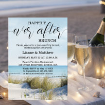 Moderne strand- en duinbruiloftbrunch