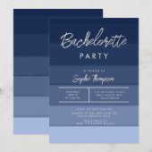 Moderne strand Nautical Blue Bachelorette Kaart (Voorkant / Achterkant)
