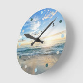 Moderne strand Ocean Waves Ronde Klok (Hoek)