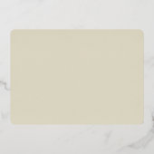 Moderne Strandbruiloft met Stervis Goud Folie Uitnodiging (Achterkant)