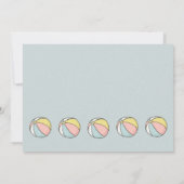 Moderne Strandfeest Kaart (Achterkant)