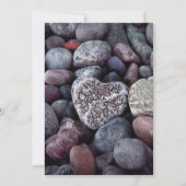 Moderne strandkiezelhart save the date kaart (Achterkant)