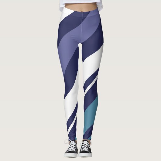 Moderne streep diagonale Leggings (Voorkant)