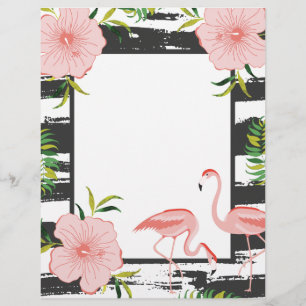Moderne streep roze flamingo