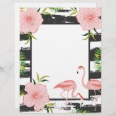 Moderne streep roze flamingo (Voorkant / Achterkant)