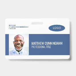 Moderne streepjescode voor aangepaste Logo werknem Badge