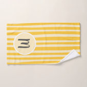 Moderne strepen, aangepaste kleuren monogrammen bad handdoek (Handdoek)