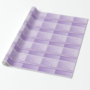 Moderne strepen en stippen in paars cadeaupapier