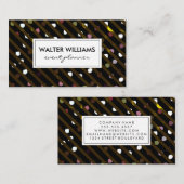 Moderne strepen en Stippen textuur Visitekaartje (Voorkant / Achterkant)